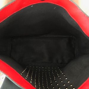 Original by Sharif Black Purse Gold Studs